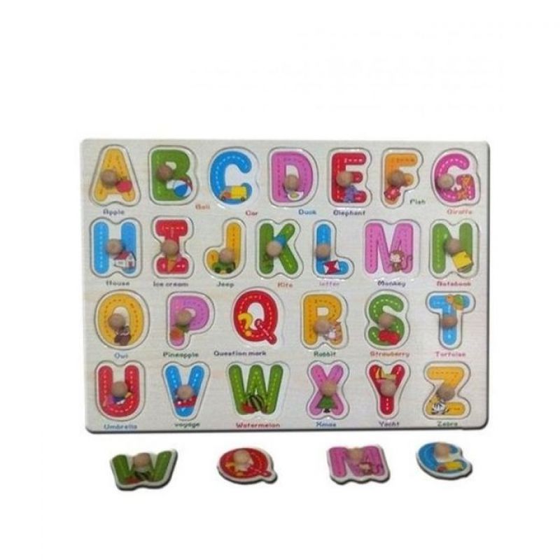 3D ABC Wooden Educational Toy For Kids - Multicolor